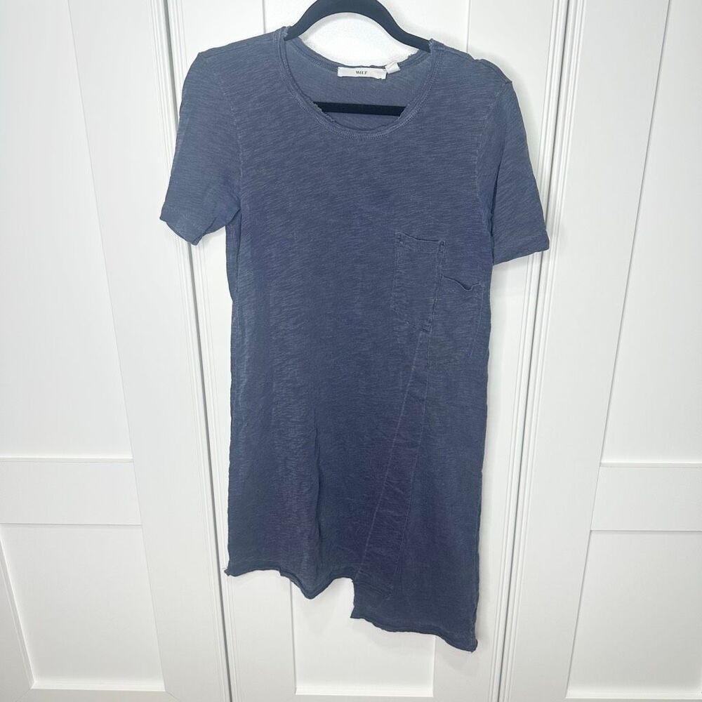 Wilt (MSRP $160) Shifted Pocket Tee Tunic in Blue Small (w1) - Picture 3 of 11